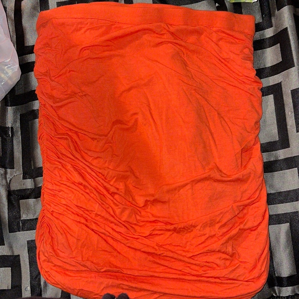 Orange tube top shirt